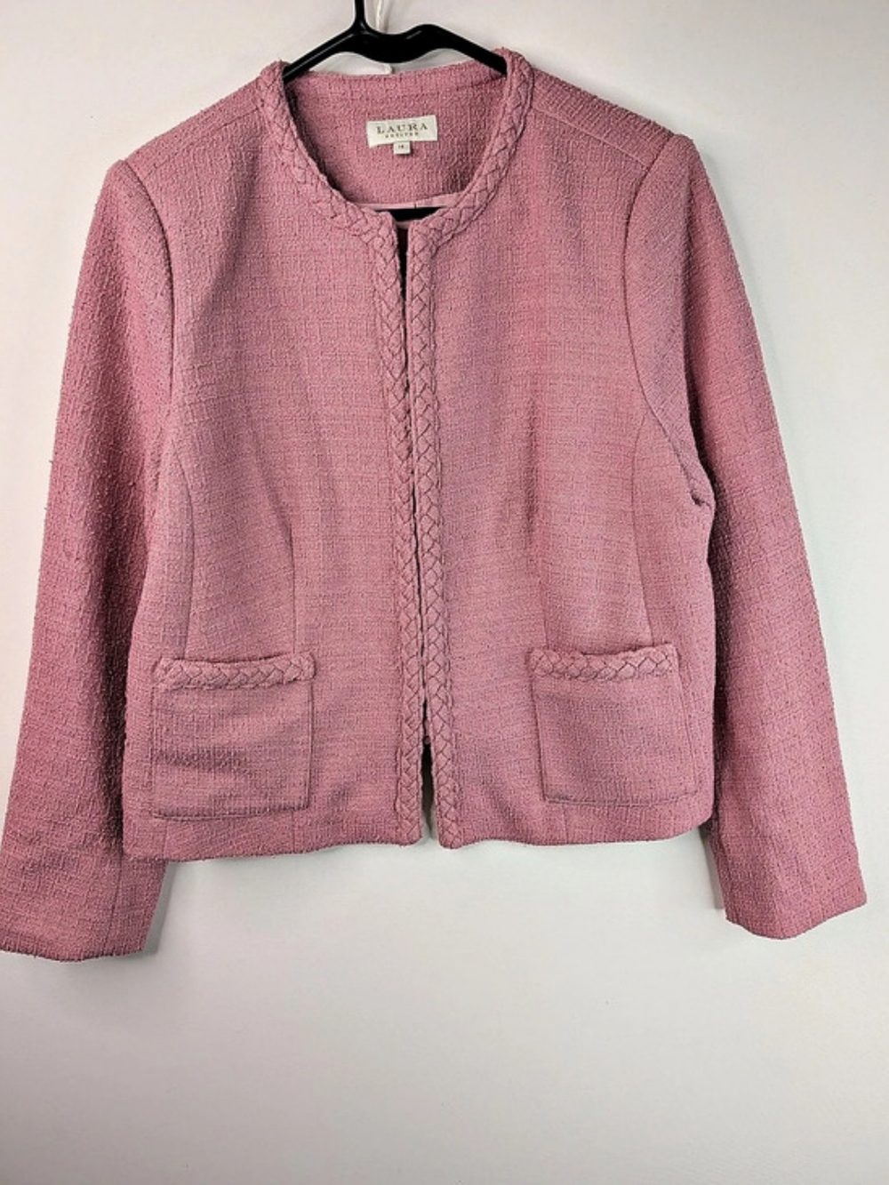 Chanel Vibes Laura Petites Pink Jacket Size 14 Like New